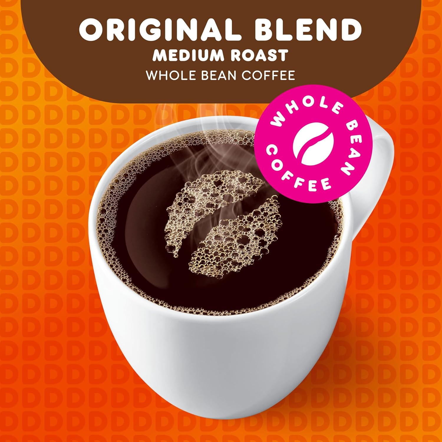 Dunkin' Original Blend Medium Roast Whole Bean Coffee, 12 Ounces (Pack Of 6)