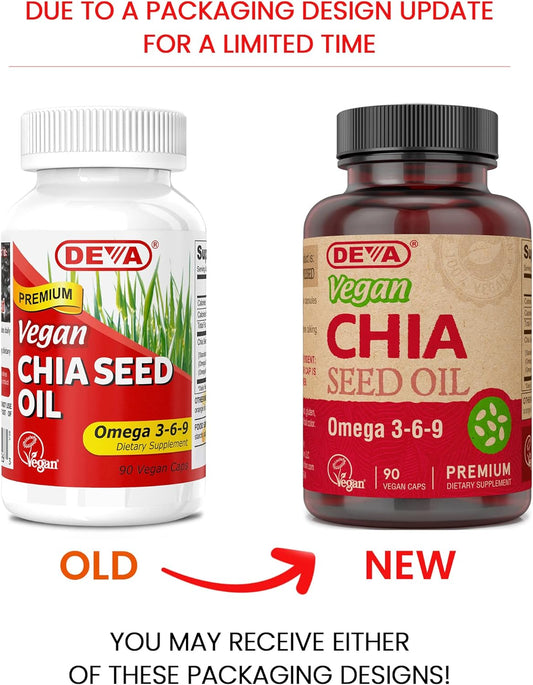 Deva Vegan Chia Seed Oil – 1000 mg 90 Vcap