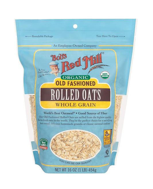 Bob's Red Mill Organic Old Fashioned Rolled Oats, 16-ounce (Pack of 4)