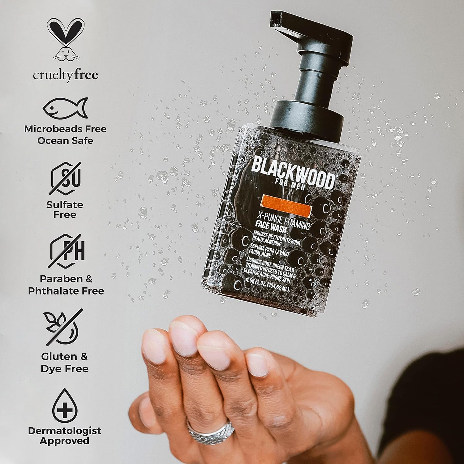 Blackwood For Men Active Man Daily Thickening Conditioner (17 Oz) & X-Punge Deep Exfoliating Cleanser for Oily to Normal Skin (4.45 Oz) : Beauty & Personal Care