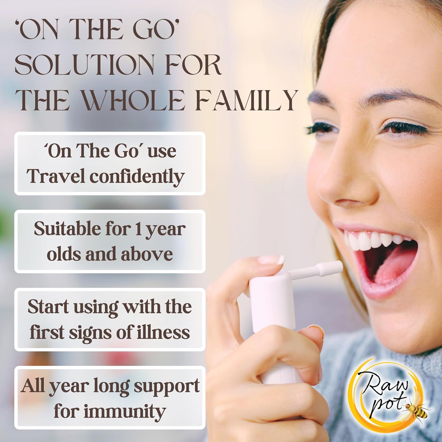 RAW POT - ORGANIC PROPOLIS and SAGE THROAT SPRAY - Alcohol-Free Pure Natural Raw Bee Propolis Liquid Extract for Sore Throat Pain Relief, Immunity Support, Skin, Dental Care | Kids & Adults (30ml) : Amazon.co.uk: Beauty