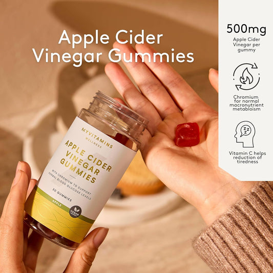 Myprotein Apple Cider Vinegar Gummies – 500Mg Acv With Vitamin C & Chromium – Supports Immune Health, Metabolism & Energy – Delicious Apple Flavor – Vegan & Gluten-Free – 30 Gummies