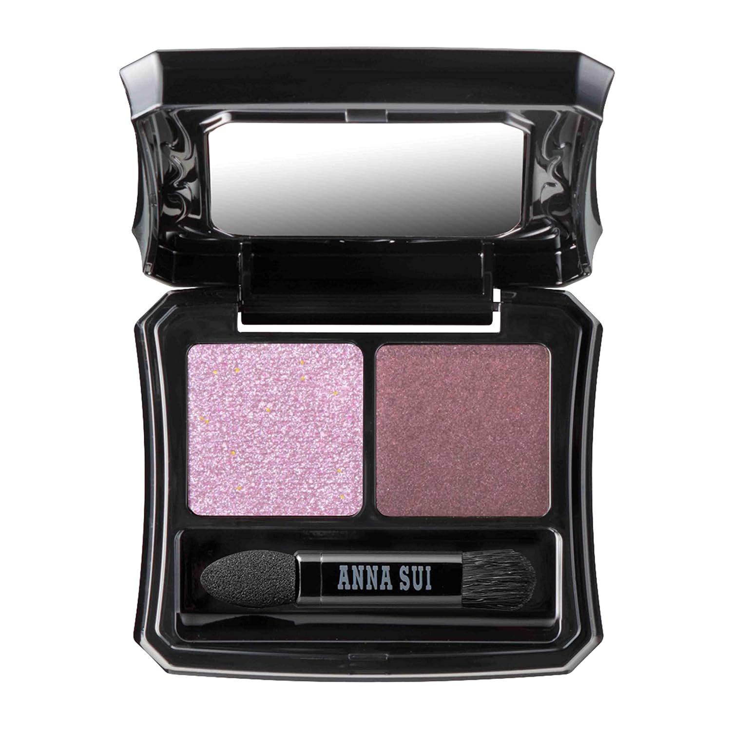 Anna Sui - Eye Color Compact - Two-Tone Eye Shadow Fillers For Eyeshadow Palette - Pink And Brown Long-Lasting Eye Makeup - 05 Sorbet X Azuki Red Beans - 0.05 Oz