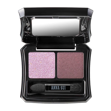 Anna Sui - Eye Color Compact - Two-Tone Eye Shadow Fillers For Eyeshadow Palette - Pink And Brown Long-Lasting Eye Makeup - 05 Sorbet X Azuki Red Beans - 0.05 Oz