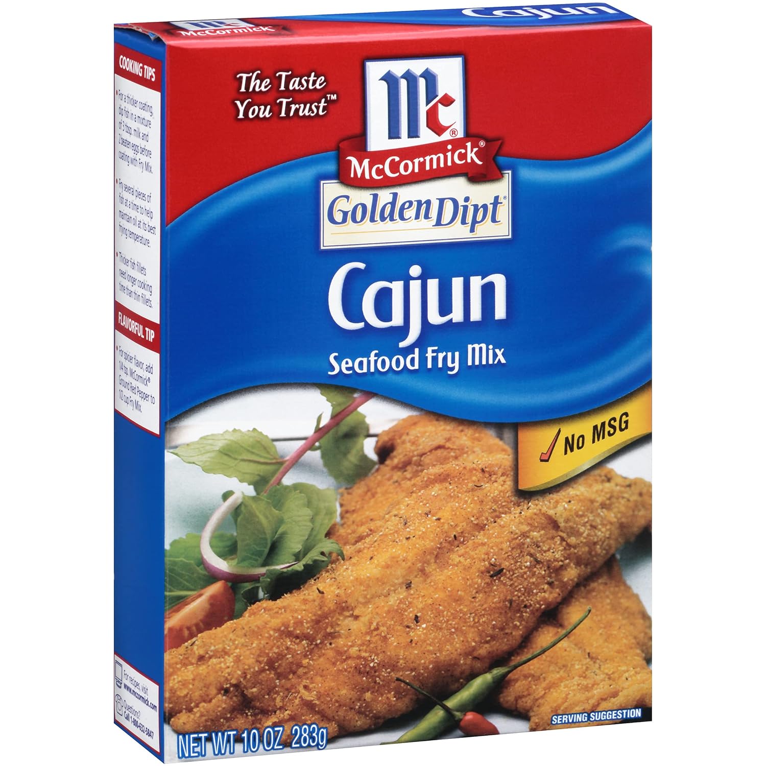 McCormick Golden Dipt Cajun Seafood Fry Mix, 10 oz (Pack of 8)