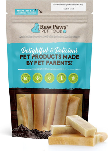 Raw Paws Himalayan Yak Chews For Dogs, Small Chews (10-Count) - Himalayan Cheese For Small Dogs - Yak Bones For Dogs - Yak Milk Bones For Dogs - Dog Cheese Chews Himalayan - Yak Chews For Small Dogs