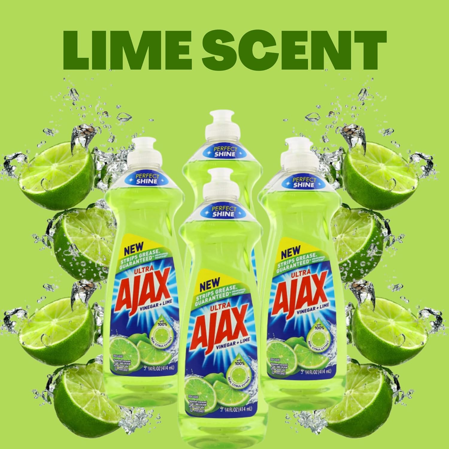 Ajax Dish Soap - Ajax Dishwashing Liquid Super Degreaser 14 FL OZ (Lemon, Orange, Lime) (Variety Pack of 3) 1 of Each - Includes Clean is Better Card : Health & Household