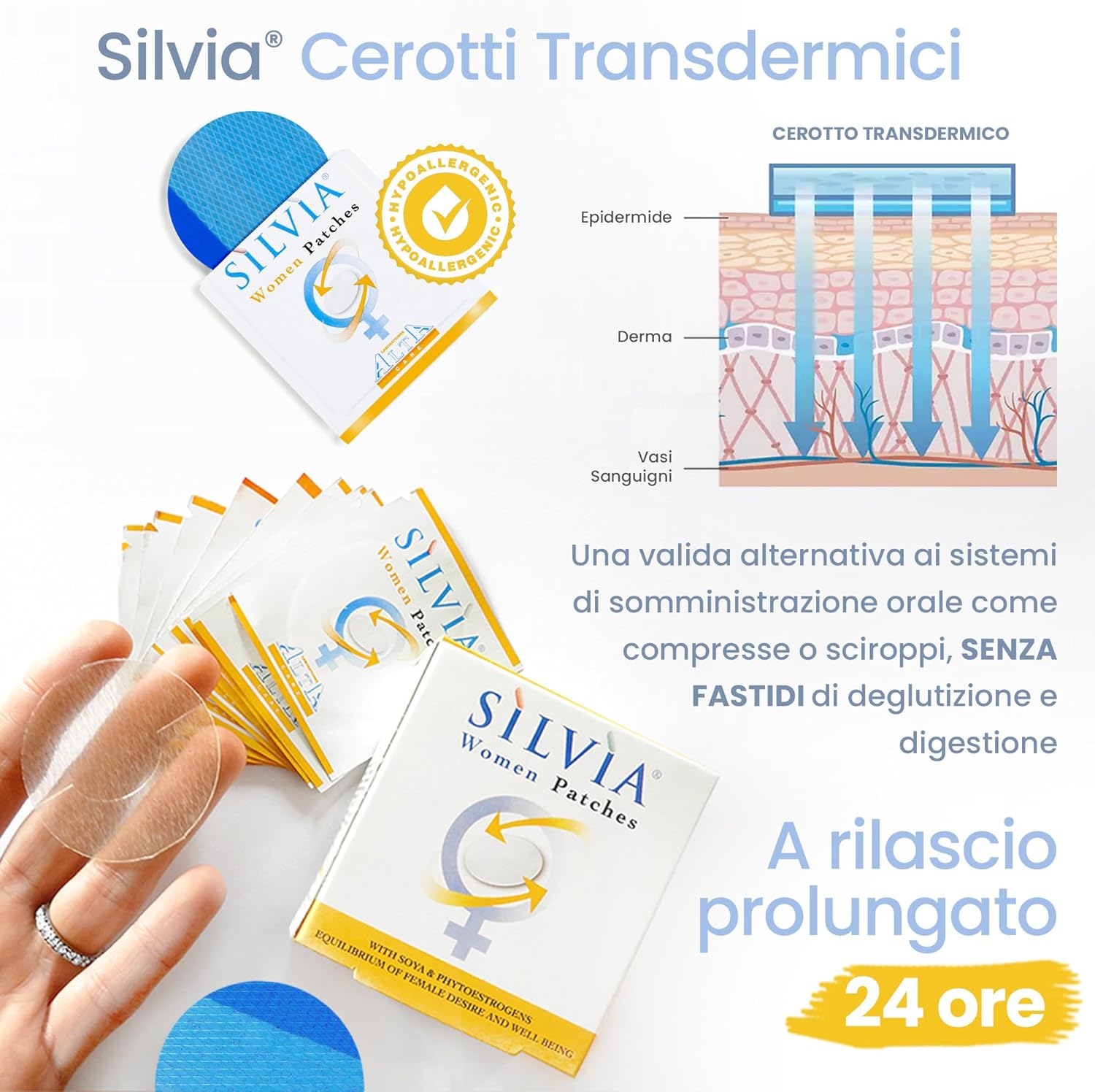 Silvia Female Wellbeing, with Phytoestrogens for Menopause and Hormonal Imbalance - 20 Transdermal Patches : Amazon.co.uk: Health & Personal Care