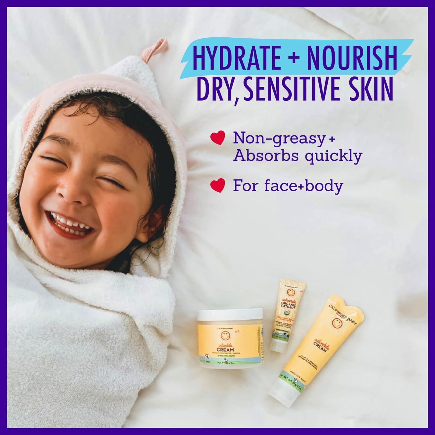 California Baby Calendula Cream | Soothing Baby Cream | Allergy Friendly | Plant-Based | Soothes And Moisturizes Irritated, Dry Skin On Face And Body | 4 Oz : Baby