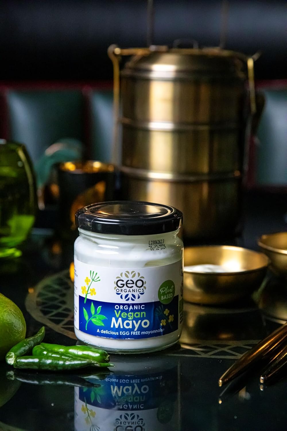 Geo Organics Vegan Mayonnaise 240ml (Pack of 1) | Egg-Free, Dairy-Free, Plant-Based Mayo | Palm Oil Free, Gluten-Free & Organic Mayonnaise | Suitable for Vegetarians and Vegans : Amazon.co.uk: Grocery