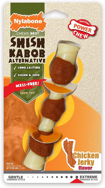 Nylabone Power Chew Shish Kabob Alternative Nylon Chew Toy Shish Kabob Chicken Small/Regular (1 Count)