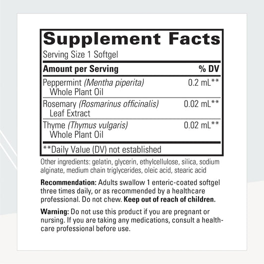 Integrative Therapeutics Mentharil - Intestinal Comfort Formula With Peppermint, Rosemary And Thyme Oil Extract* - Gluten Free - Dairy Free - 60 Softgels