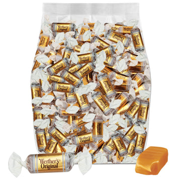 Werthr'S Original Chewy Caramel Candy 1 Pound Individually Wrapped Healthy Sweet Caramel Bites, Melts In Your Mouth In A Satisfying Creamy Way