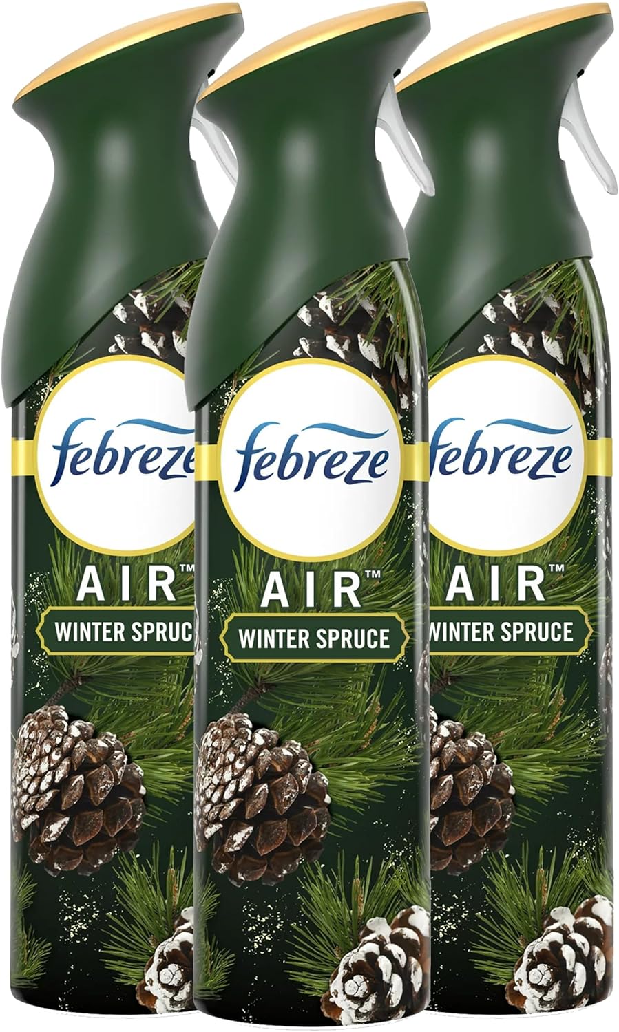 Febreze Air Freshener Odor Fighting Spray, Winter Spruce Pine Scent, Limited Edition, 8.8 oz. (Pack of 3)