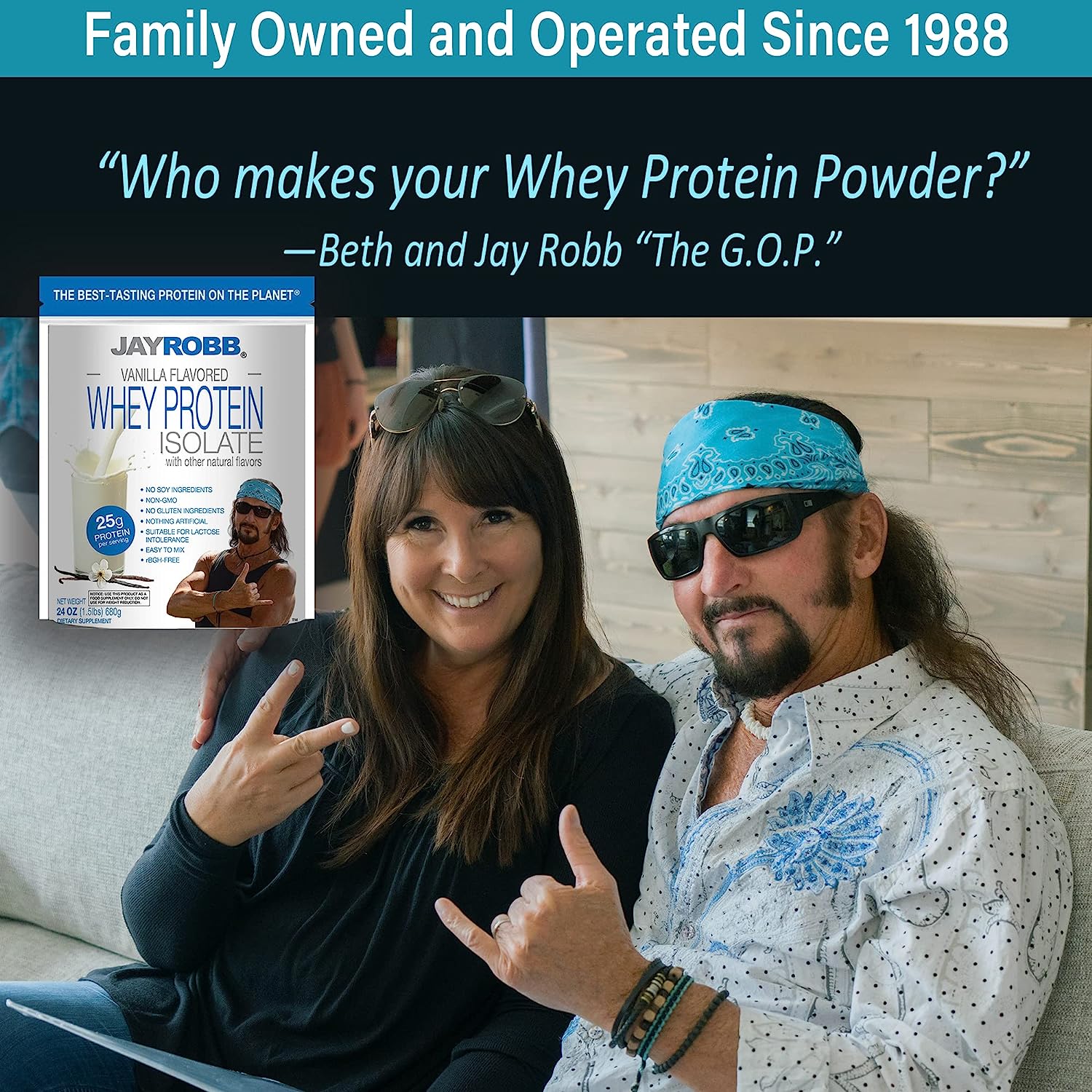 Jay Robb Whey Protein (Vanilla, 1.5 Pound) : Health & Household