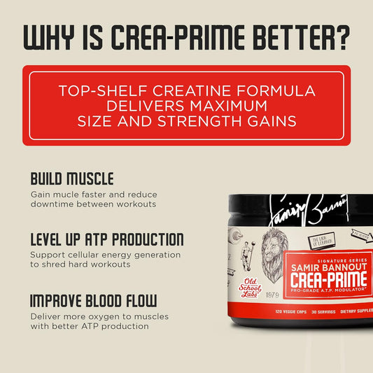 CREA-PRIME ? Pro-Grade ATP Modulator Dietary Supplement for Men & Women - Muscle Growth, Stamina, Endurance, Recovery & Strength ? Natural Ingredients ? Creatine ? BCAAs - L-Citrulline - 30 Servings