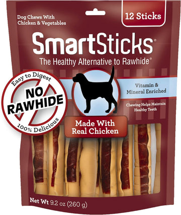 SmartBones SmartSticks, Treat Your Dog to a Rawhide-Free Chew Made With Real Meat and Vegetables