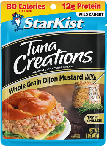 StarKist Tuna Creations, Whole Grain Dijon Mustard Tuna Salad, 3.0 oz Pouch, Pack of 24