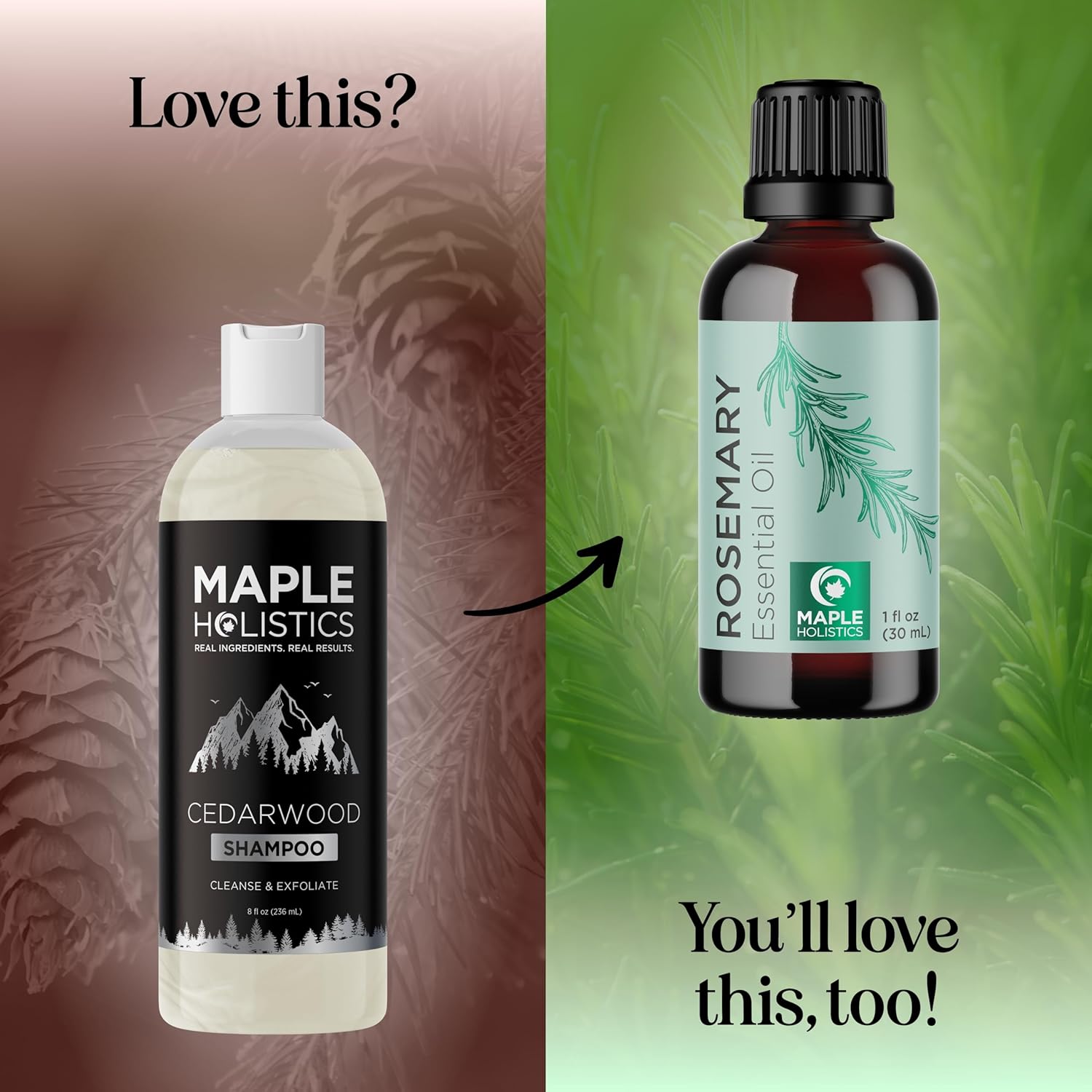 Cleansing Shampoo for Dry Scalp Care - Cedarwood and Rosemary Shampoo for Men and Flaky Scalp Moisturizer with Tea Tree Oil for Oily Scalp - Deep Clarifying Shampoo for Build Up with Rosemary Oil