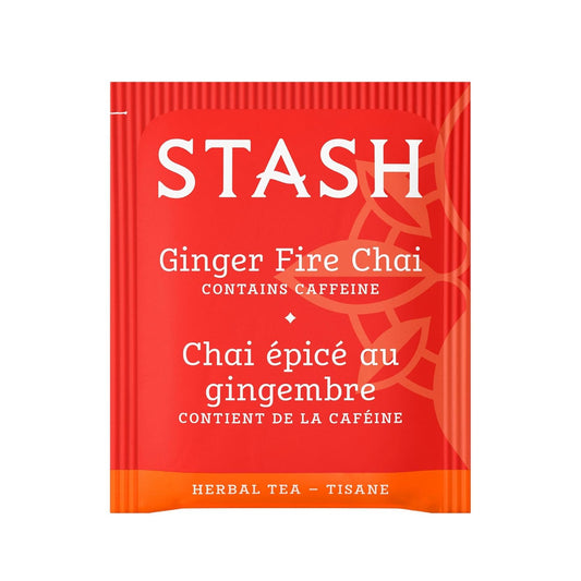 Stash Tea Ginger Fire Chai Herbal Tea - Caffeinated, Non-Gmo Project Verified Premium Tea With No Artificial Ingredients, 18 Count (Pack Of 6) - 108 Bags Total