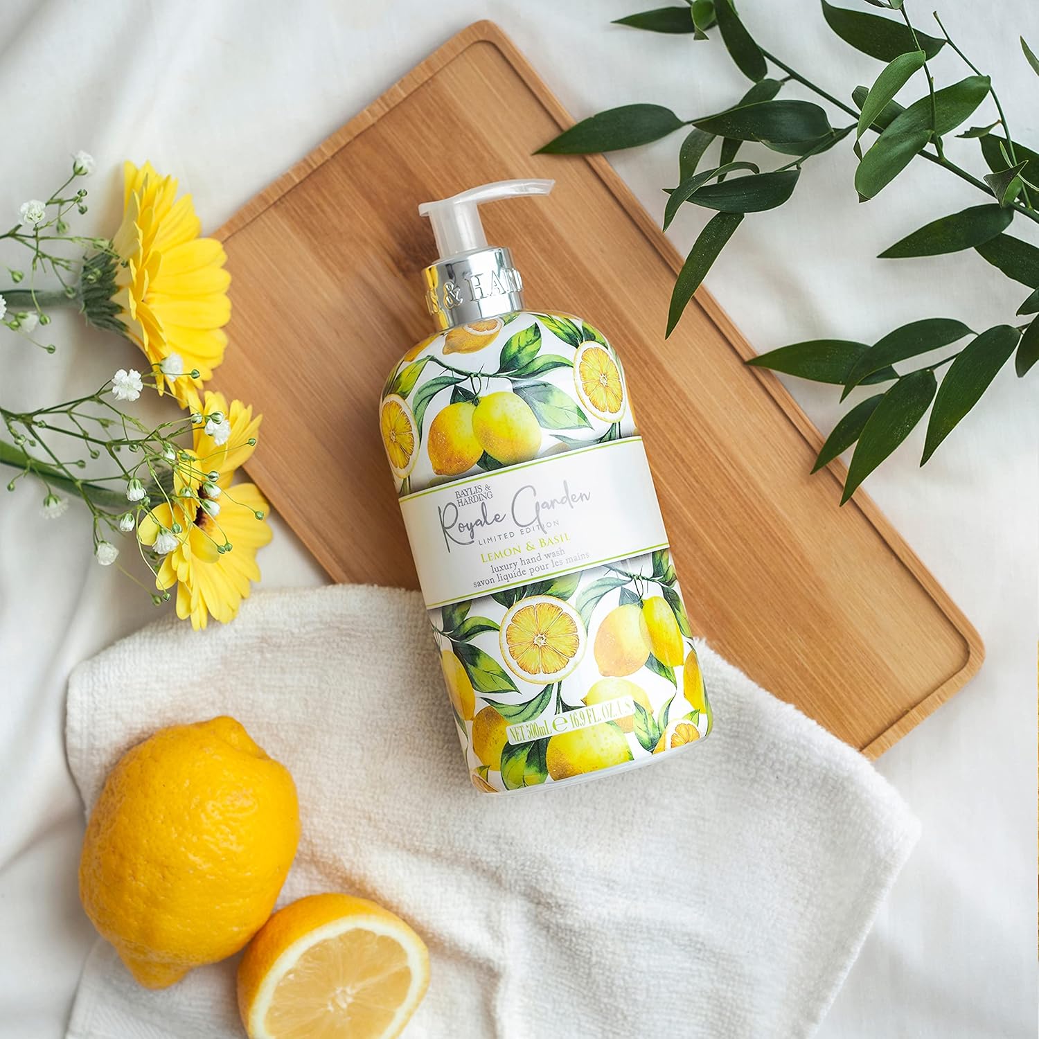Baylis & Harding Royale Garden Limited Edition Lemon & Basil Hand Wash, 500 ml (Pack of 6) - Vegan Friendly : Amazon.co.uk: Beauty