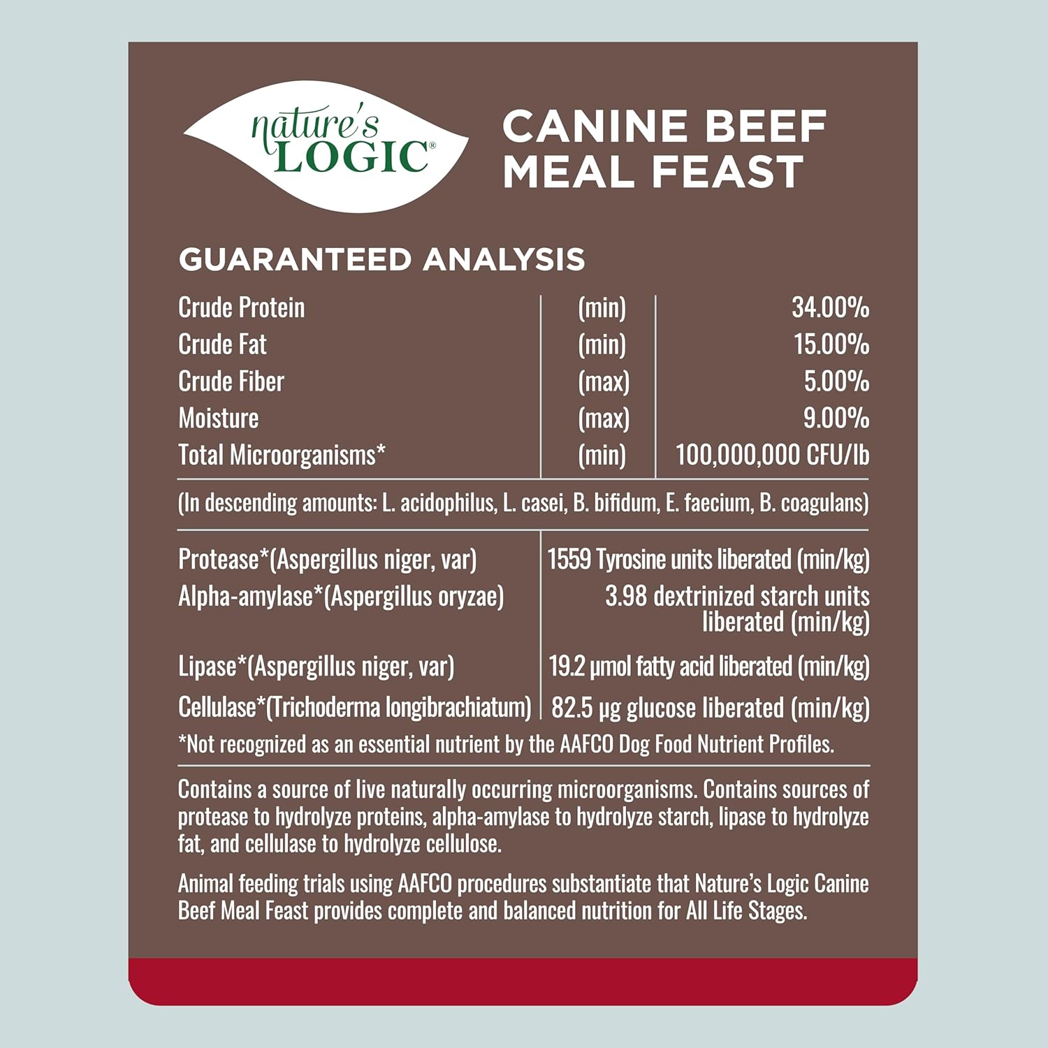 NATURE'S LOGIC Dog Food Canine Meal Feast, Beef : Pet Supplies