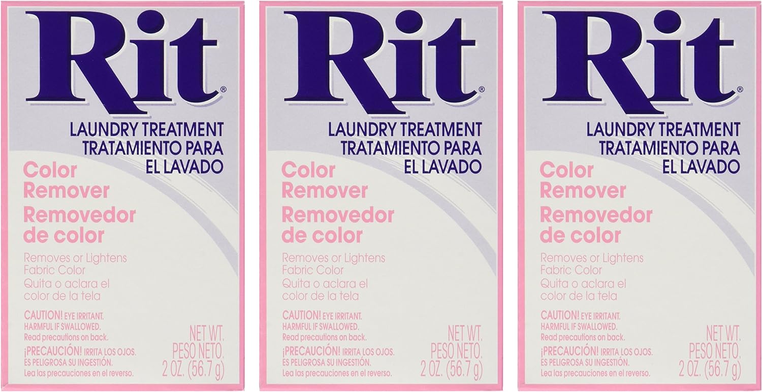 Rit Dye Laundry Treatment Color Remover Powder, 2 oz, 3-Pack