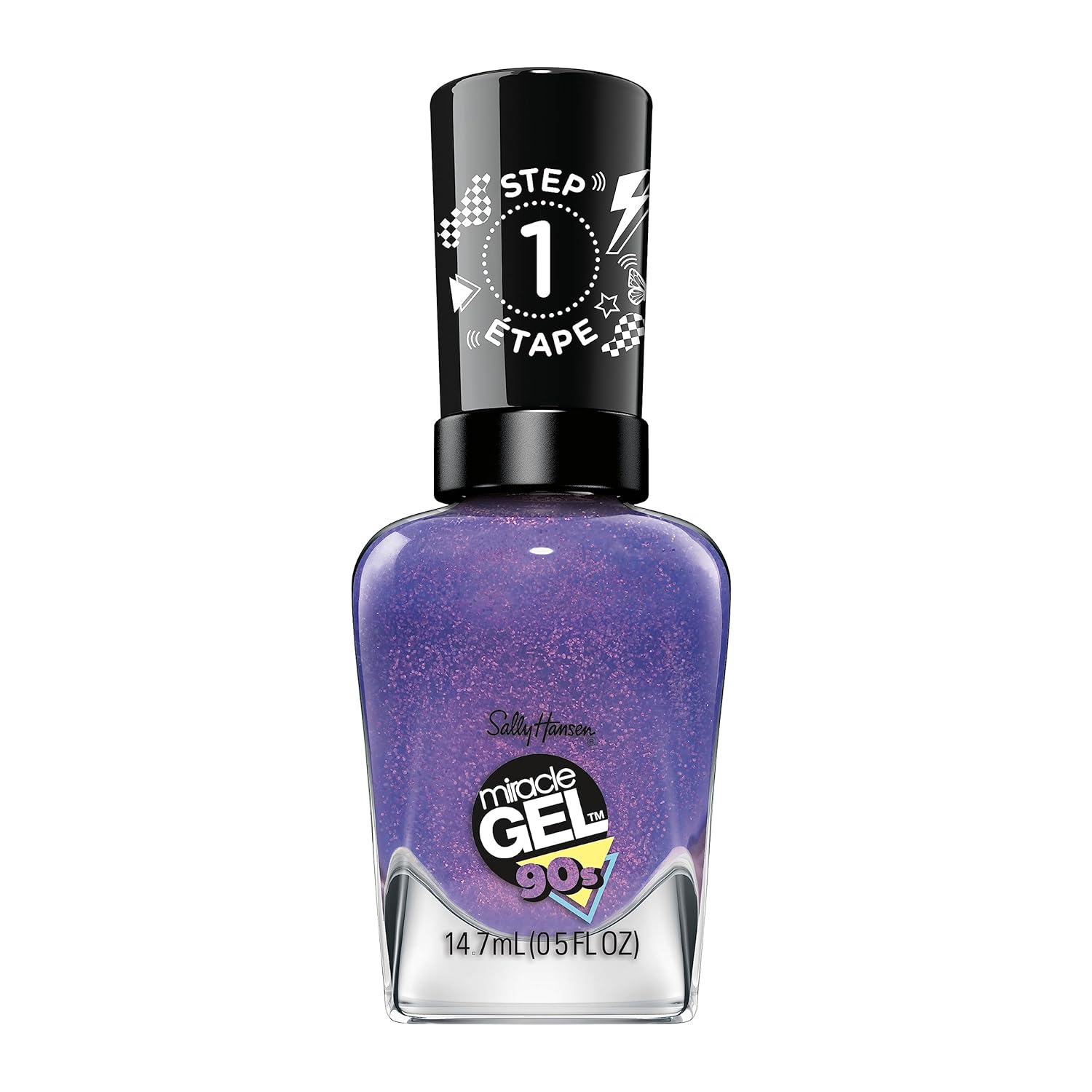 Sally Hansen Miracle Gel™, Hue Had To Be There Frosted Tips, Long Lasting, Gel-Like Formula, No Uv Lamp Needed, Purple Nail Polish