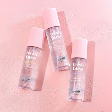 Barry M Fresh Face Dewy Finish Setting Spray, Long-Lasting, Formulated With Hydrating Cucumber Extract And Moisturising Snow Mushroom, Clear