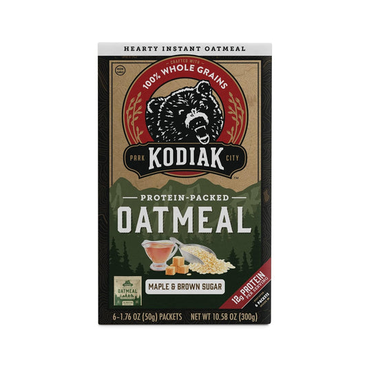 Kodiak Cakes Instant Protein Oatmeal Packets, Maple & Brown Sugar, 6 Packets - 1.76 Ounce (Pack of 6)