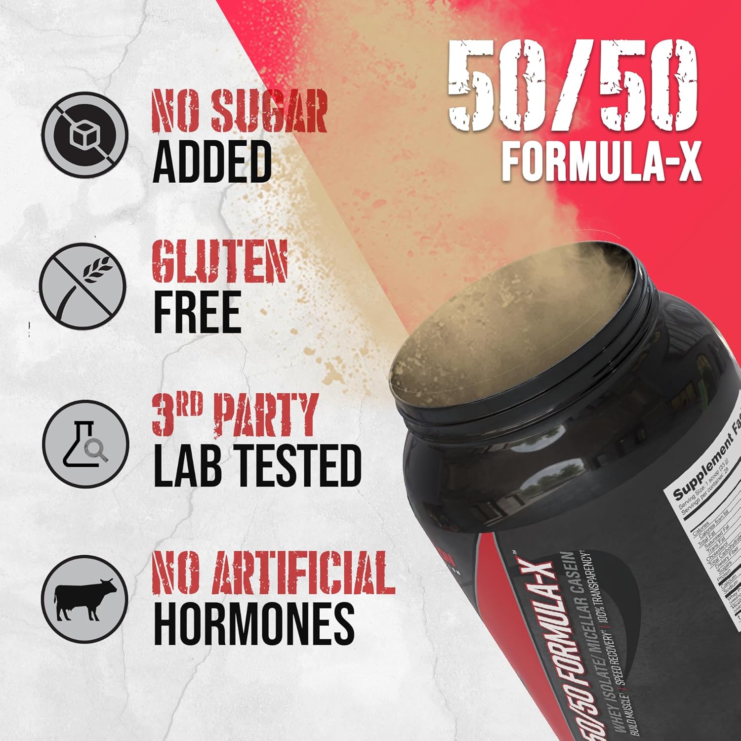 Apollon Nutrition 50/50 Formula-X | Whey Isolate And Casein Protein | 2 Lb (Dubai Chocolate) : Health & Household