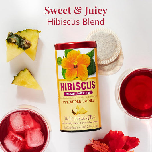 The Republic Of Tea, Pineapple Lychee Hibiscus, 36-Count