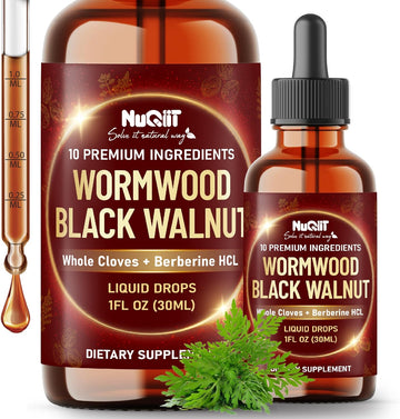 10In1 Wormwood Liquid Drops With Wormwood, Black Walnut, Whole Cloves, Berberine, Milk Thistle, Turmeric, Ginger, Milk Thistle And More - 30Ml Liquid Drops For 30Days