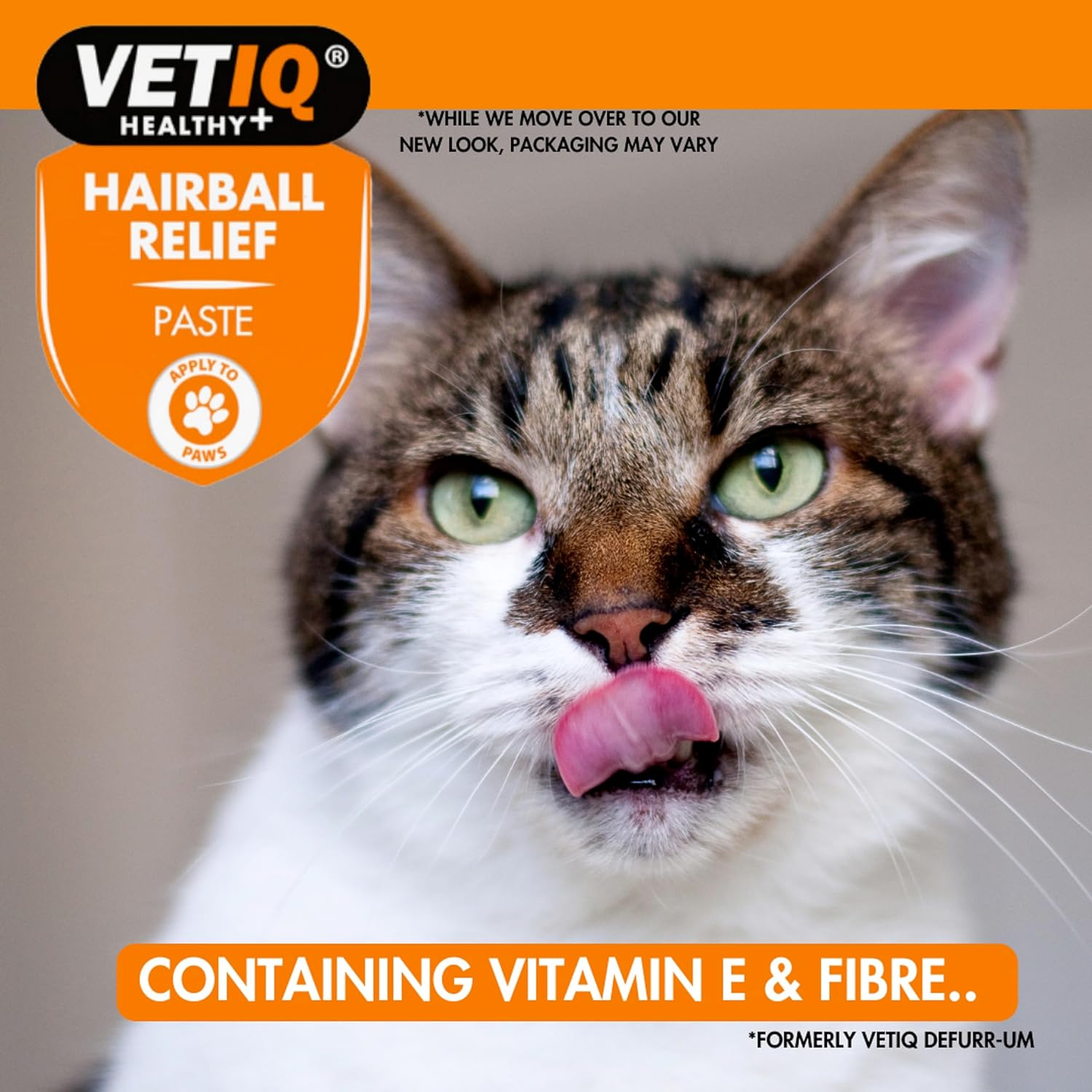 VETIQ Hairball Relief Paste With Vitamin E & Fibre For Cats & Rabbits 6+ Months, Helps Remove & Prevent Hairballs, 70 g :Pet Supplies