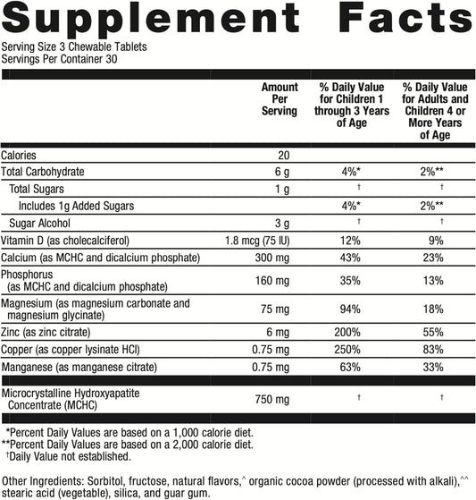 Metagenics Bone Builder Chewable - Bone Strength Supplement* - Comprehensive Mineral Support* - With Calcium, Vitamin D & Magnesium - Non-Gmo - Gluten-Free - 90 Tablets