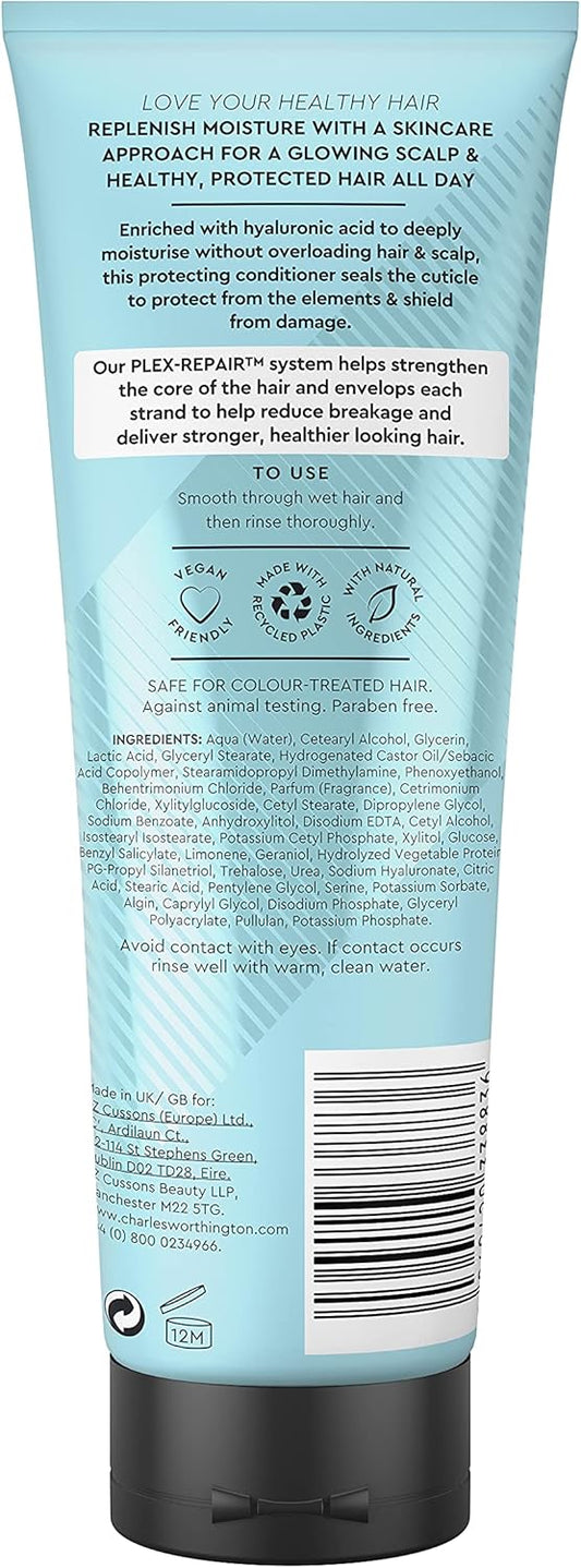 Charles Worthington Clean And Protect Hyaluronic Conditioner, Anti-Residue Conditioner, 250 Ml