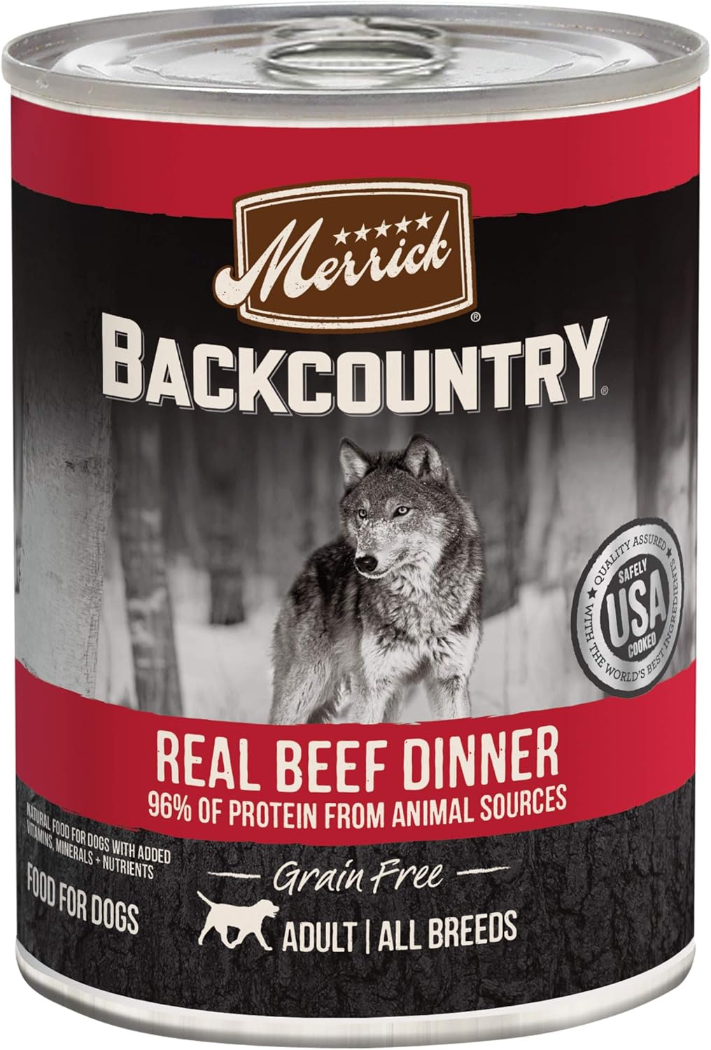 Merrick Backcountry Grain Free Premium Canned Wet Dog Food, Soft And Healthy Recipe, Real Beef Dinner - (Pack Of 12) 12.7 Oz. Cans