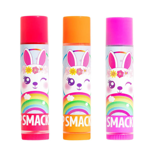 Lip Smacker Easter Lip Balm Trio Card - Bunny | Easter Basket Stuffers for Children