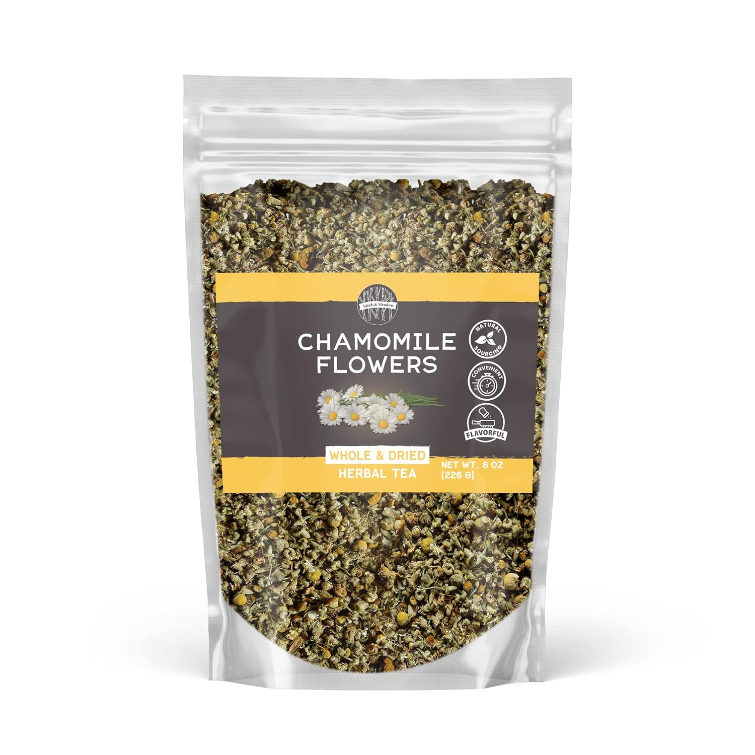 Birch & Meadow Chamomile Flowers, 8 oz, Whole & Dried, Herbal Tea