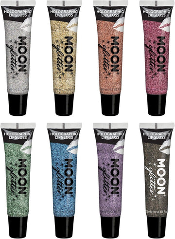 Moon Glitter – Holographic Glitter Lipgloss Lip Gloss - 15Ml (Set Of 8)