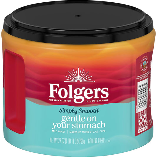 Folgers Simply Smooth Ground Coffee, 27 Ounce (Pack Of 2)