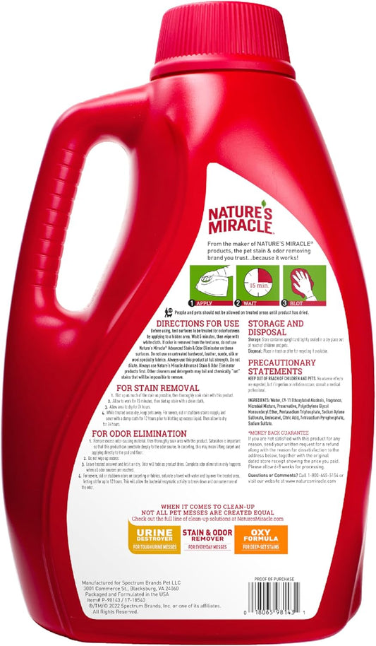 Nature'S Miracle Advanced Stain And Odor Eliminator Dog For Severe Dog Messes