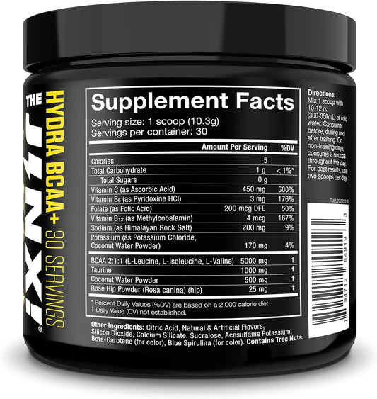 Jnx Sports The Jinx! Hydra Bcaa+ Post Workout Recovery Drink - Hydration With Electrolytes For Men & Women - 30 Serving, Lemon Lime