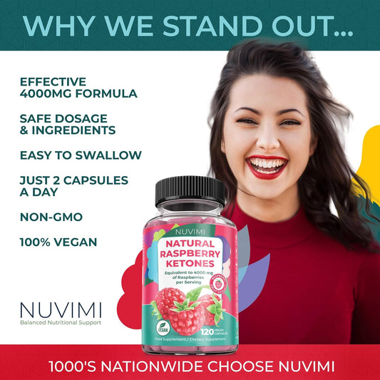 Raspberry Ketones - 4000 Mg - Natural Food Supplement To Help Support Healthy Keto Diet For Men & Women - 120 Pills