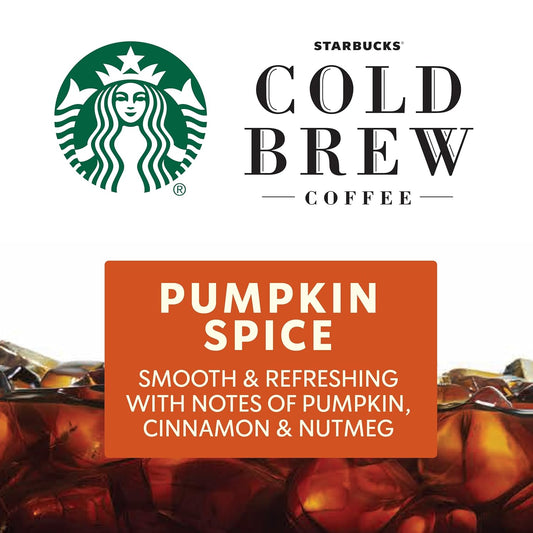 Starbucks Cold Brew Coffee Concentrate, Pumpkin Spice Naturally Flavored, Limited Edition, 100% Arabica, Multi-Serve Bottle (32 Fl Oz)