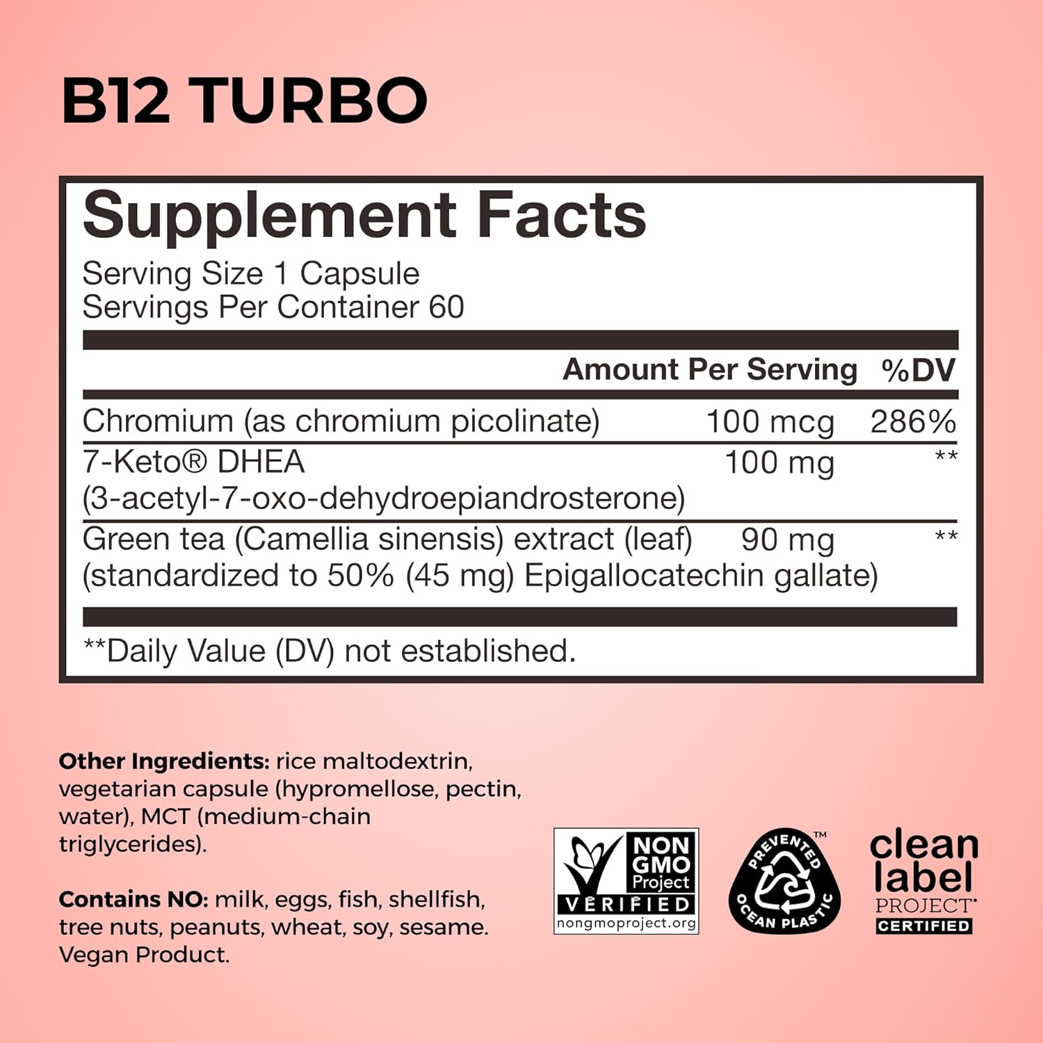 Hum B12 Turbo - Daily Energy & Calcium Support & Mood Support + Hormone Balance - Non-Gmo, Gluten-Free, Vegan (30-Count)