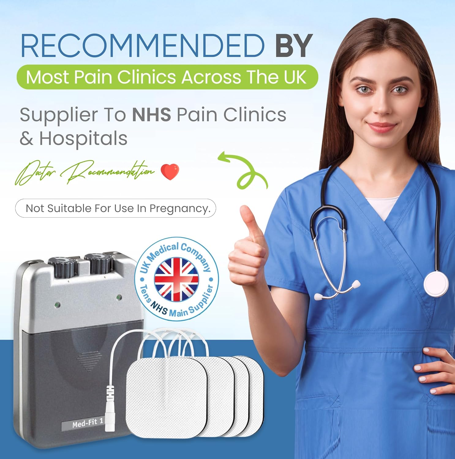 Med-Fit 1 Dual Channel TENS Machine for Pain Relief & Pain Management Therapy-Fully Certified Tens Machine CE2460 : Amazon.co.uk: Health & Personal Care