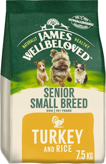 James Wellbeloved Complete Dry Senior Small Breed Dog Food Turkey and Rice, 7.5 kg?401753