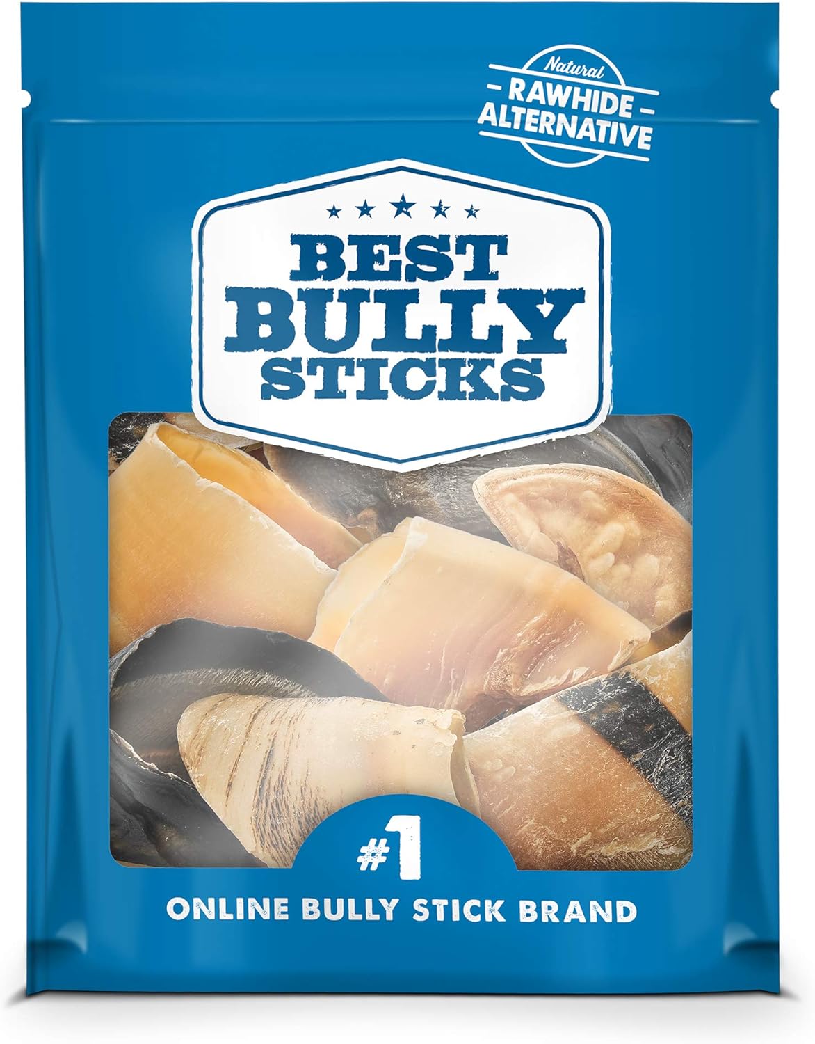 Best Bully Sticks 100% Natural Cow Hooves Dog Chews (25 Count Value Pack) - Free-Range & Grass-Fed Cattle - Long-Lasting Natural Alternative To Rawhide