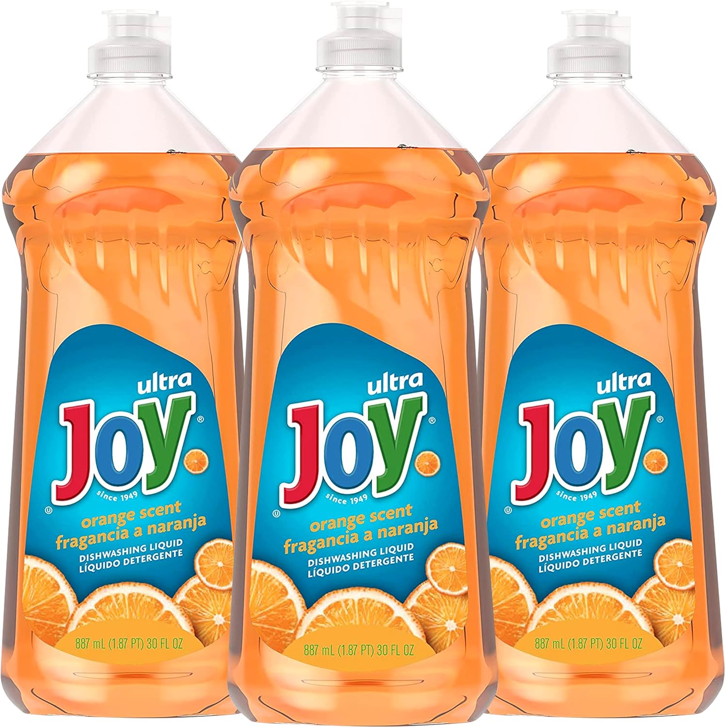 JOY Ultra Orange Dishwashing Liquid Soap, Grease Cutting Powerful Cleaning Agent, Orange Scent, 30 fl oz (Pack of 3) : Health & Household